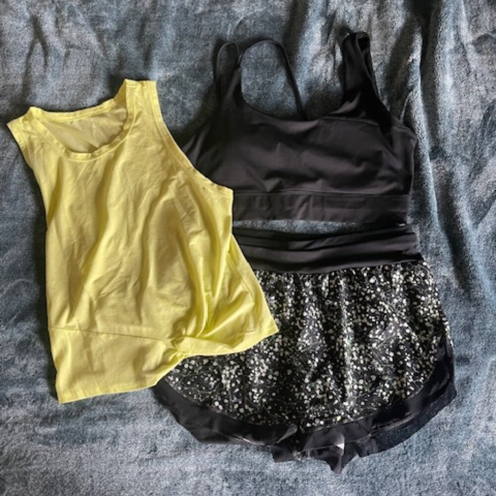 Excellent Condition Marika (fr. Ellie) Do Your Zest 3 pc set Bra/Tak L, Shorts M